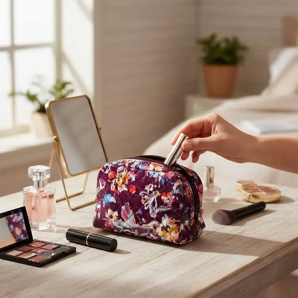 Vera Bradley Medium Cosmetic Bag, 7.75